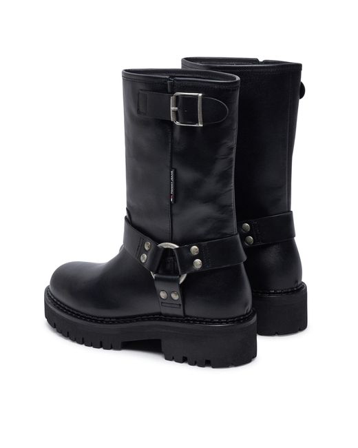 Tommy Hilfiger Blue Stiefeletten Tjw Urban Biker Boot Leather En0En02728