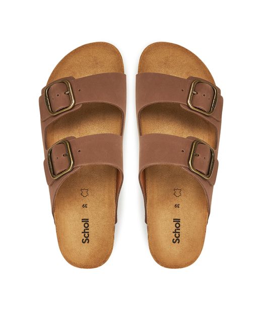 Scholl Brown Pantoletten Josephine F32174