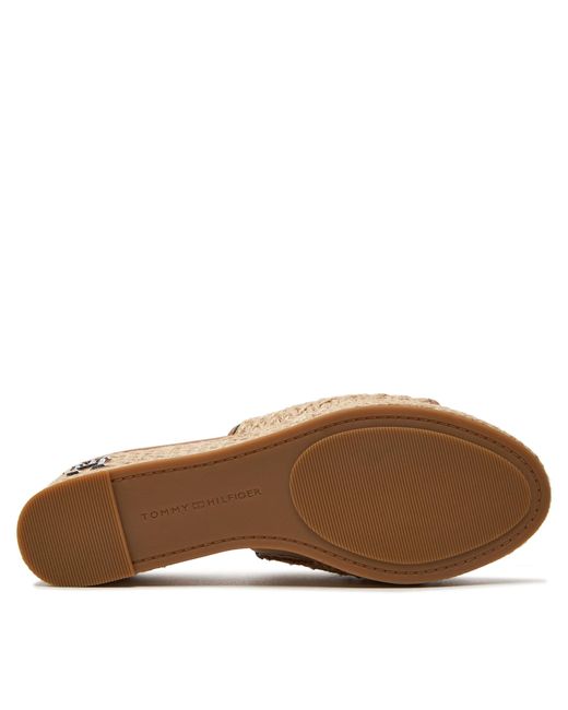 Tommy Hilfiger Brown Espadrilles Th Rope Wedge Sandal Fw0Fw07927