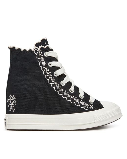 Converse Black Sneakers Aus Stoff Chuck Taylor All Star Wedge A13546C