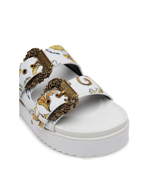 Versace Jeans Couture White Pantoletten 78Va3Sm1 Zs366 G03