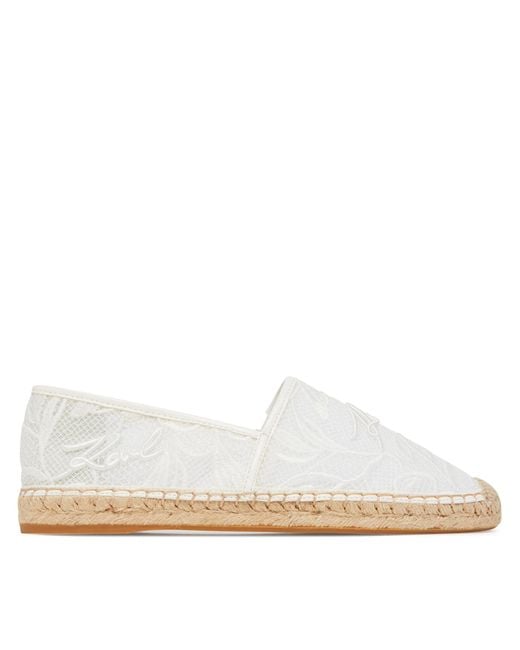Karl Lagerfeld White Espadrilles Kamini Kl80121A