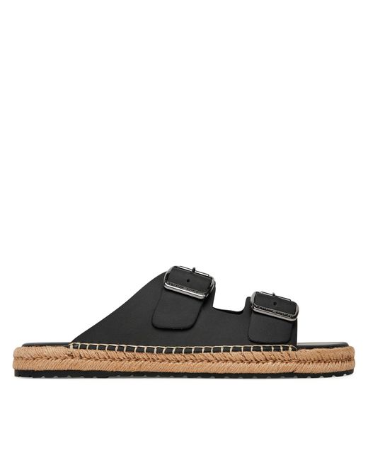 Tommy Hilfiger Espadrilles Flex Jutte Hilfiger Lth Sandal Fm0Fm05646 in Black für Herren