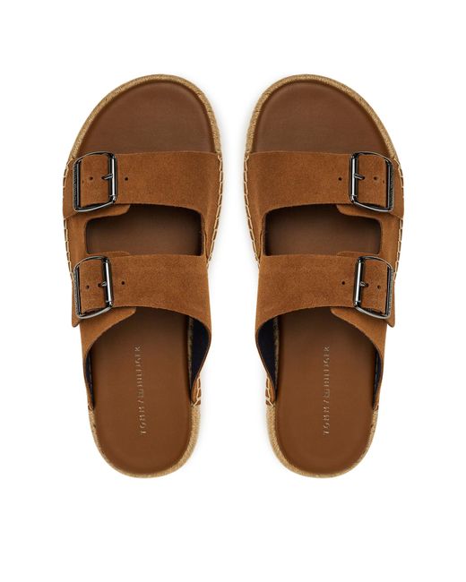 Tommy Hilfiger Espadrilles Flex Jutte Hilfiger Suede Sandal Fm0Fm05503 in Brown für Herren