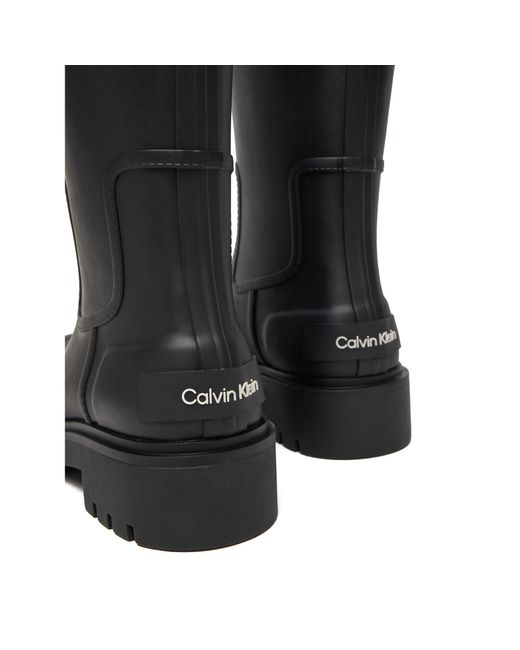 Calvin Klein Black Gummistiefel Mid Rainboot Yw0Yw02004