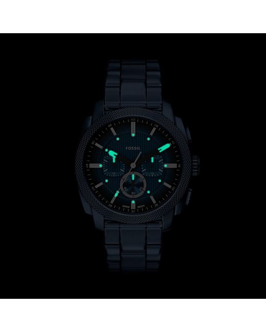Fossil Uhr Machine Chrono Fs6167 in Blue für Herren