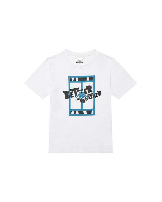 Kappa T-Shirt 351U8Jw 001 Regular Fit in White für Herren