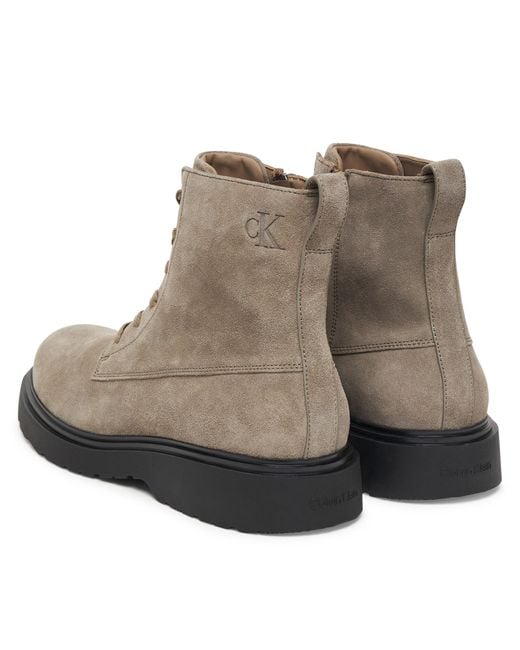 Calvin Klein Schnürschuhe Combat Ess Lace Up Zip Boot Su Ym0Ym01371 in Brown für Herren