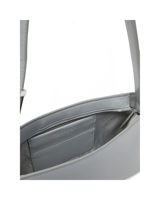 Calvin Klein Gray Handtasche Embossed Logo Shoulder Bag K60K612550