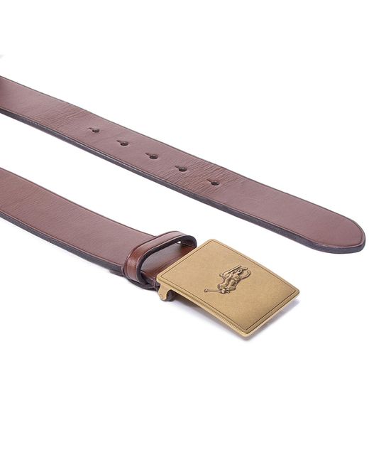 Polo Ralph Lauren Herrengürtel 36Mm Pp Plaque Belt 405691693002 in Brown für Herren