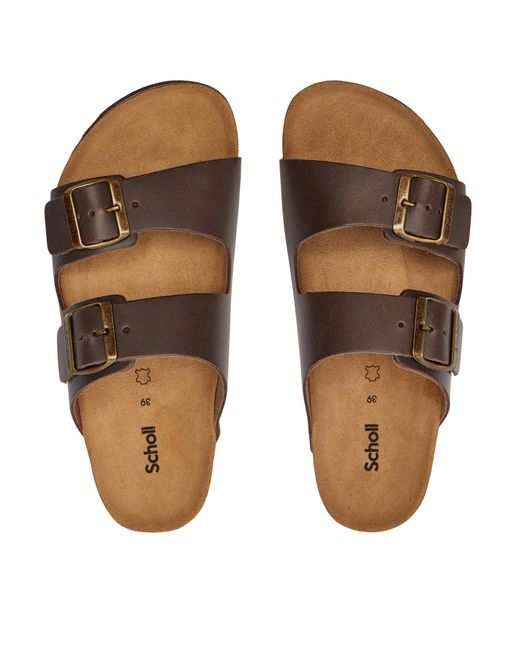 Scholl Pantoletten Julien F30076 in Brown für Herren