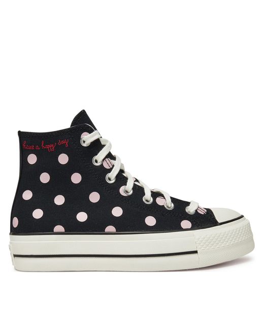 Converse Blue Sneakers Aus Stoff Chuck Taylor All Star Lift Platform Polka Dots A10688C