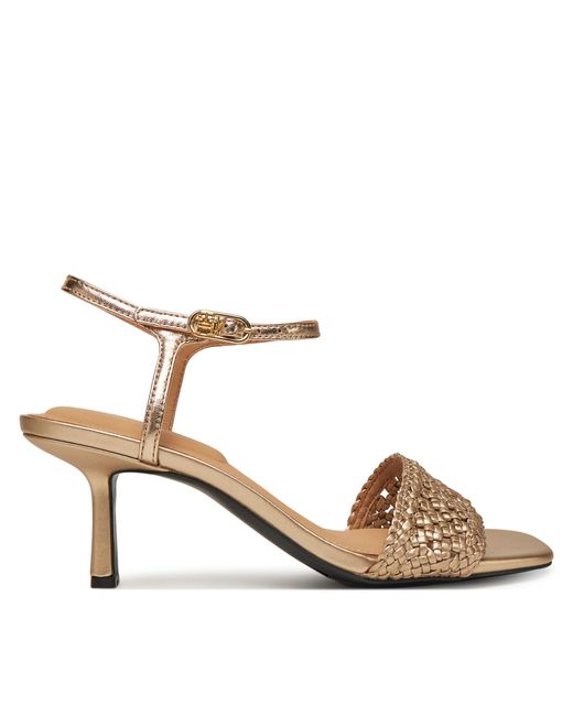 Tommy Hilfiger Sandalen Metallic Lthr Kitten Sandal Fw0Fw08611