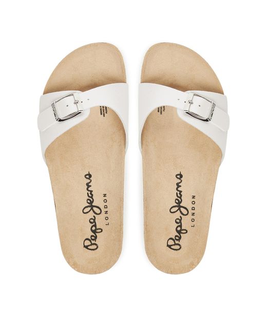 Pepe Jeans White Pantoletten Pls90615