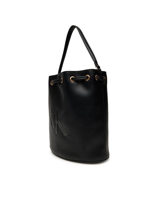 Calvin Klein Black Handtasche Bold Ck Large Bucket Bag Lv04F3232G