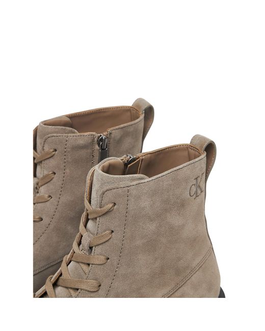 Calvin Klein Schnürschuhe Combat Ess Lace Up Zip Boot Su Ym0Ym01371 in Brown für Herren