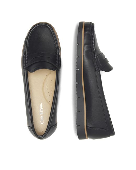 Clara Barson. Black Mokassins Wyl3648-1