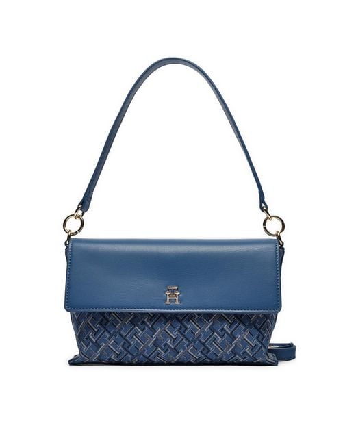 Tommy Hilfiger Blue Handtasche Distinct Shoulder Bag Mono Aw0Aw16794