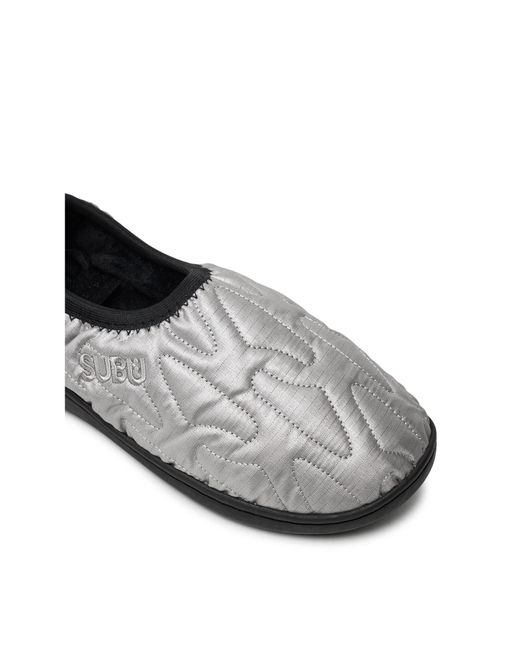 SUBU Gray Hausschuhe Packable Outline