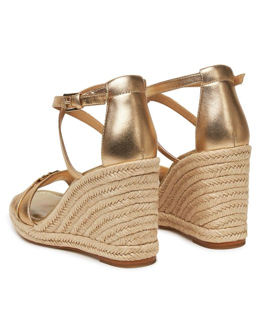 MICHAEL Michael Kors Metallic Espadrilles Mandy Wedge 40R5Mams2M