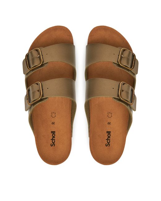 Scholl Brown Pantoletten Josephine F32166