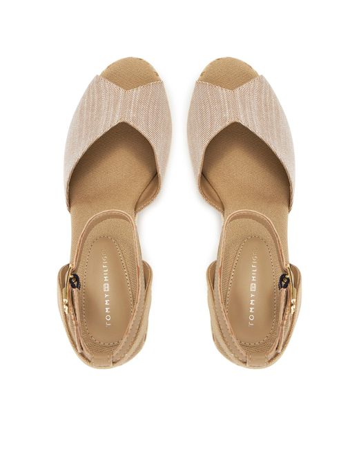 Tommy Hilfiger Natural Espadrilles Chambray High Wedge Espadrille Fw0Fw08588