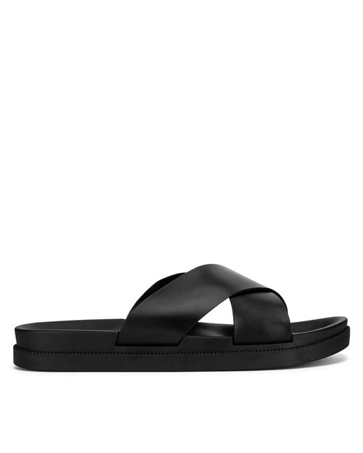 Lanetti Pantoletten Myl--01 in Black für Herren