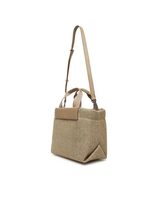 Calvin Klein Metallic Handtasche Ck Raffia Small Tote Crossbody K60K613026