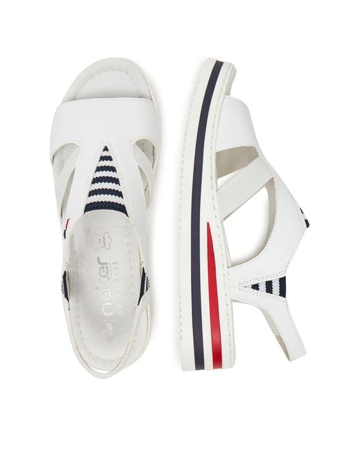 Rieker Damen Sandalen V02Y5-80 in weiß