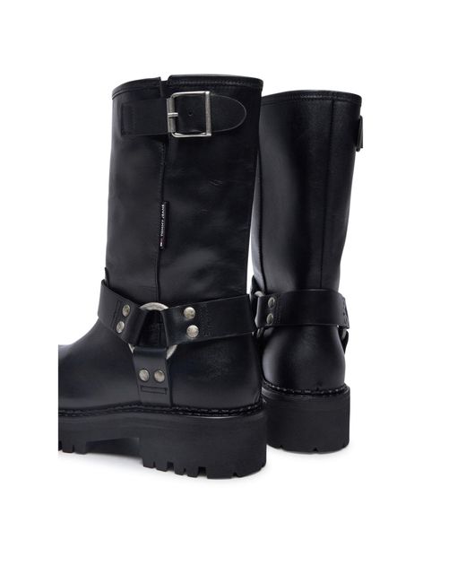 Tommy Hilfiger Blue Stiefeletten Tjw Urban Biker Boot Leather En0En02728