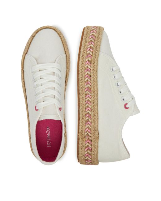 DeeZee White Espadrilles Zyks306