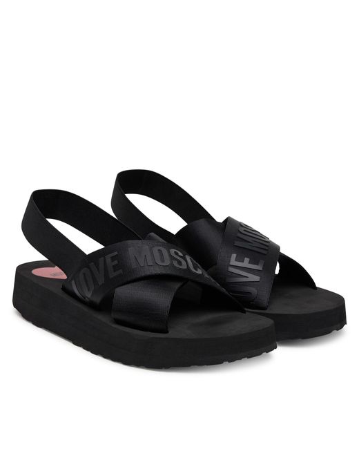 Love Moschino Black Sandalen Ja16214G0Mix4000