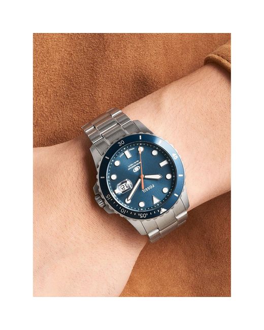 Fossil Uhr Fs6050 in Blue für Herren