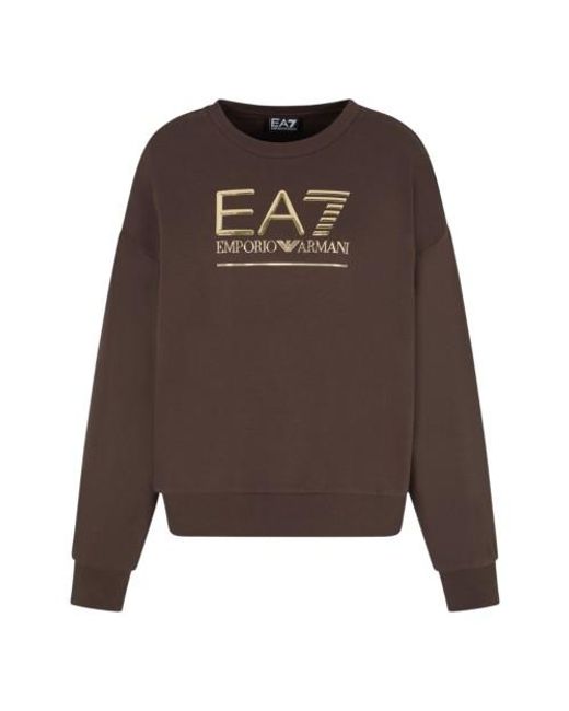 Sweat-Shirt De Visibilité EA7 en coloris Brown
