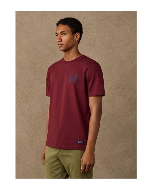 T-Shirt H Back Logo Hackett pour homme en coloris Red