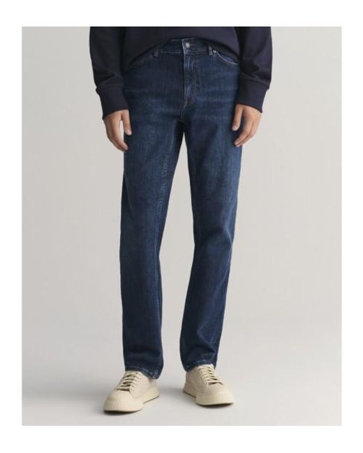 Jeans Regular Fit Gant pour homme en coloris Blue