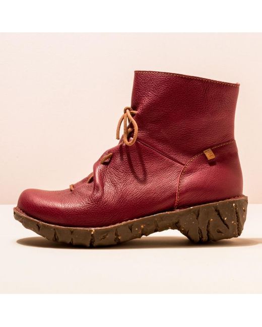 Botines de piel N5410 Yggdrasil cereza El Naturalista de color Neutro - Lyst