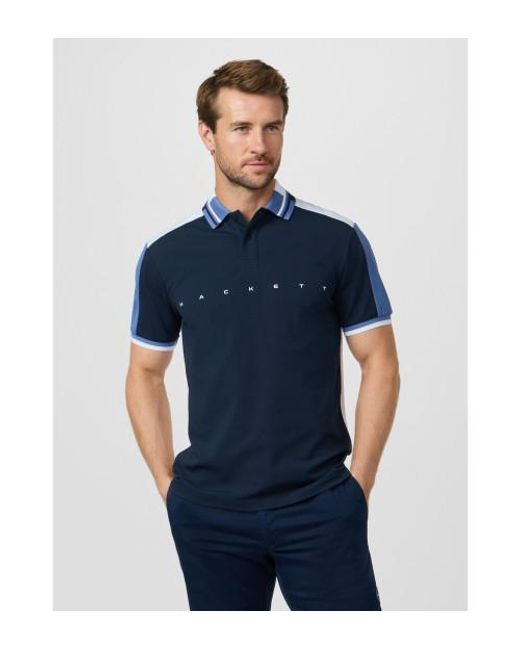 Polo Multi Fit Classic Hackett pour homme en coloris Blue