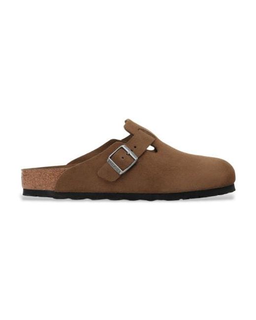 Sabots En Cuir Tressé Boston Marron Birkenstock en coloris White