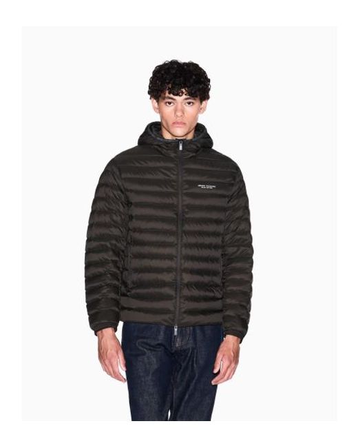 Veste Down Jacket ARMANI EXCHANGE pour homme en coloris Black