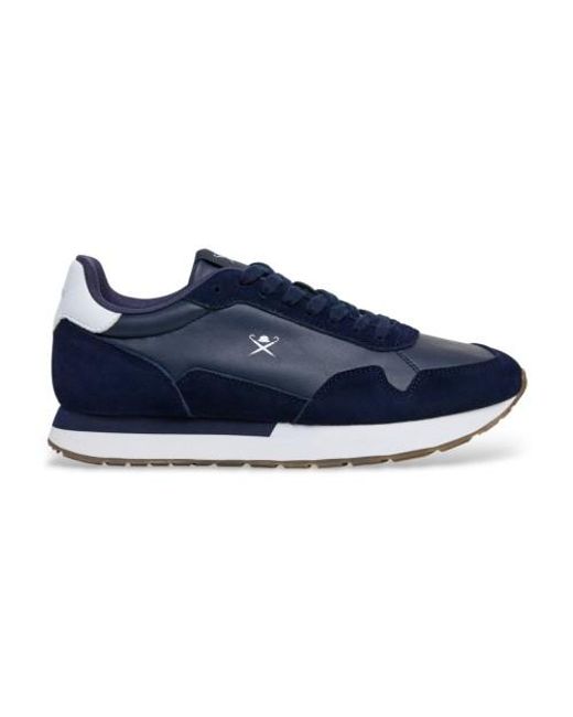 Vector Plain Leather Sneakers Hackett pour homme en coloris Blue