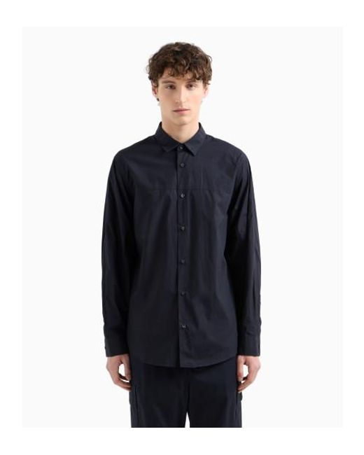 Chemise En Popeline À Coupe Régulière ARMANI EXCHANGE pour homme en coloris Blue