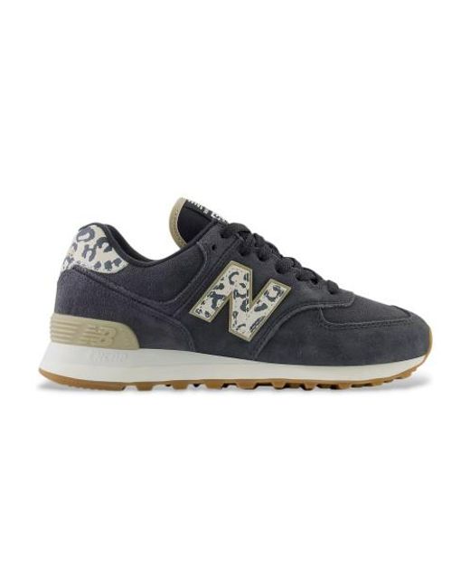Baskets En Cuir 574 Noir New Balance en coloris Blue