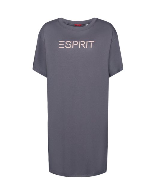 Esprit Blue Jersey-Nachthemd mit Logo