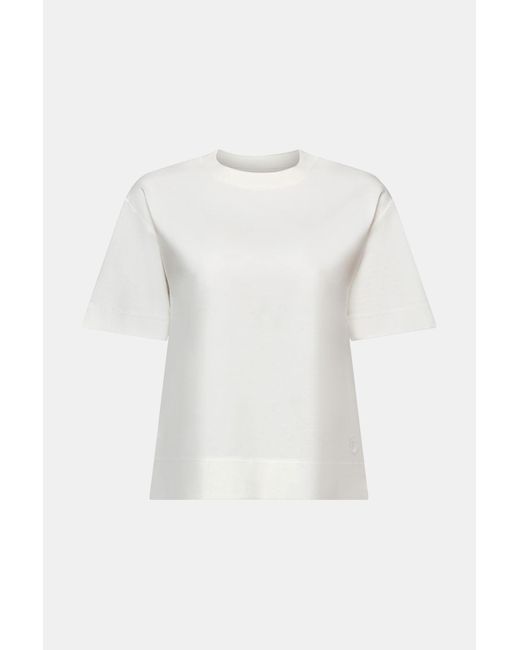 Esprit T-shirt Van Pimakatoen Met Ronde Hals in het White