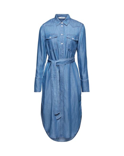 Robe-chemise en jean munie d'une ceinture à nouer Esprit en coloris Bleu |  Lyst