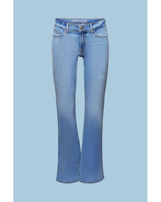 Esprit Bootcut Jeans Met Middelhoge Taille in het Blue