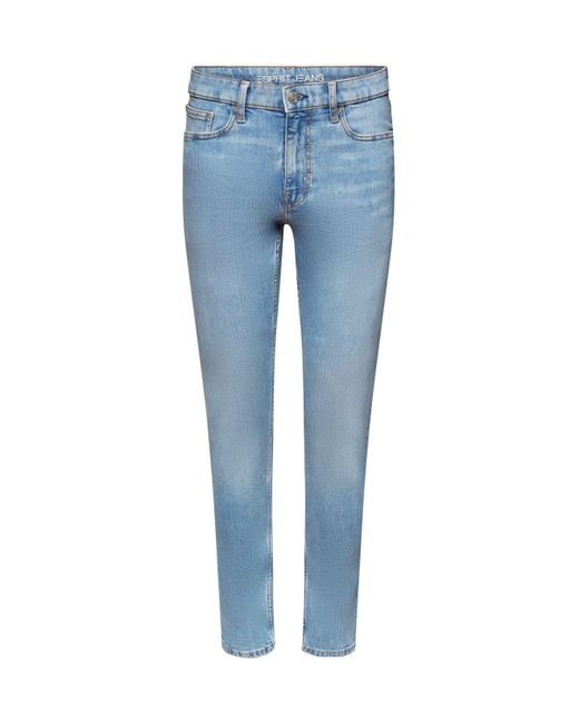 Esprit Tapered Jeans Met Slim Fit En Middelhoge Band in het Blue voor heren