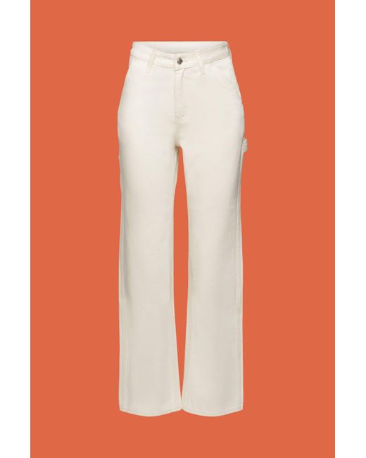 Esprit Straight Jeans Met Hoge Taille in het White