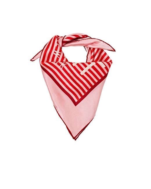 Esprit Red Quadratisches Seiden-Bandana mit Print